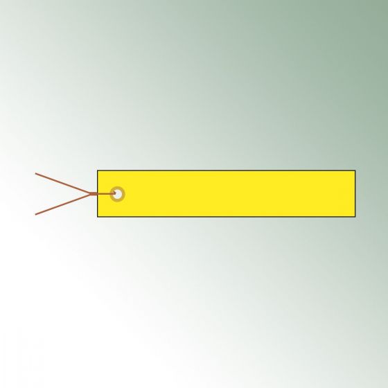 Zawieszki 10x1,8 cm żółte, bez nadr. zawartość/op. = 250 szt.