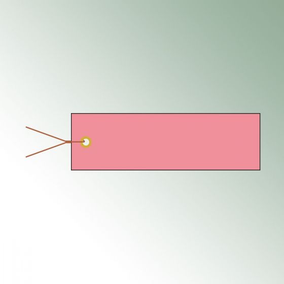 Zawieszki 10x3,0 cm kolor różowy, bez nadruku zawartość/op. = 250 szt.