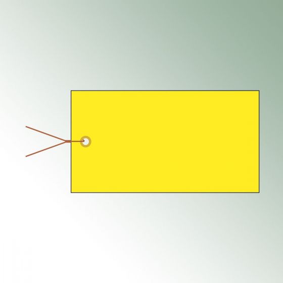 Zawieszki 12x6,5 cm kolor żółty, bez nadruku zawartość/op. = 100 szt.