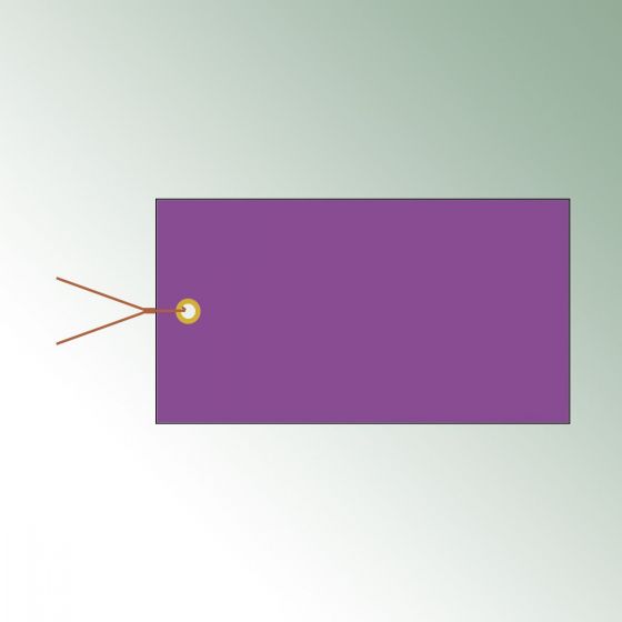 Zawieszki 12x6,5 cm kolor liliowy, bez nadruku zawartość/op. = 100 szt.