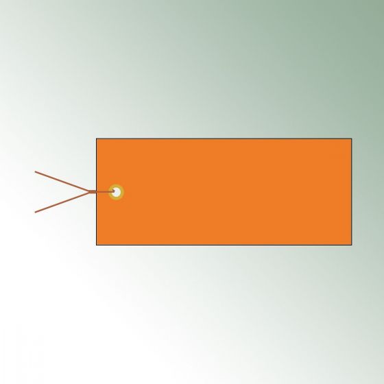 Zawieszki 12x5,0 cm kolor pomarańcz., bez nadruku zawartość/op. = 100 szt.