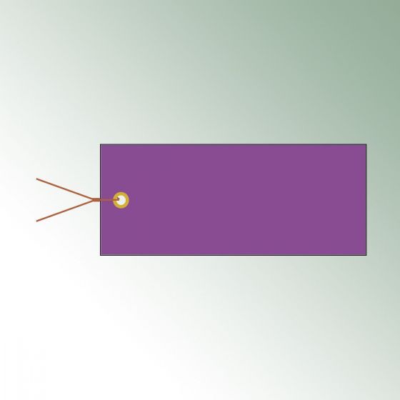 Zawieszki 12x5,0 cm kolor liliowy, bez nadruku zawartość/op. = 100 szt.