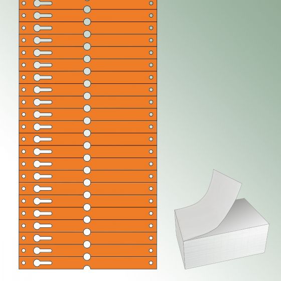 Pętelki Tyvek® 140x12,75 mm kolor pomarańcz., bez nadruku op. mini = 1.000 szt.