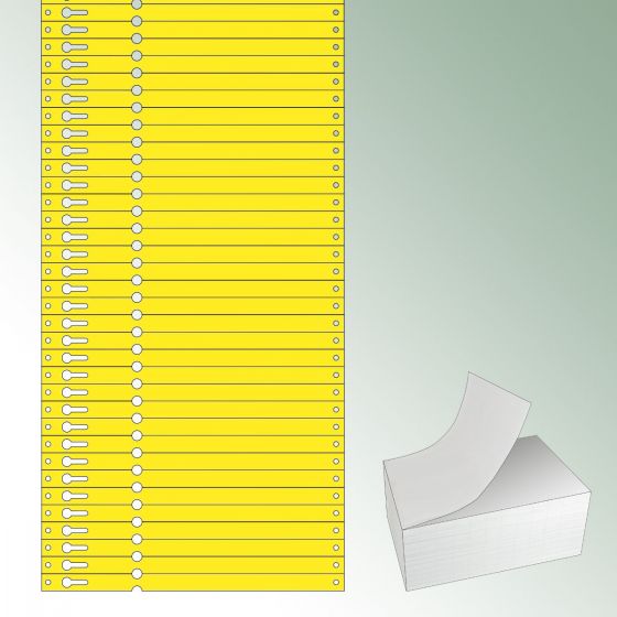 Pętelki Tyvek® 220x12,75 mm kolor żółty, bez nadruku op. mini = 1.000 szt.
