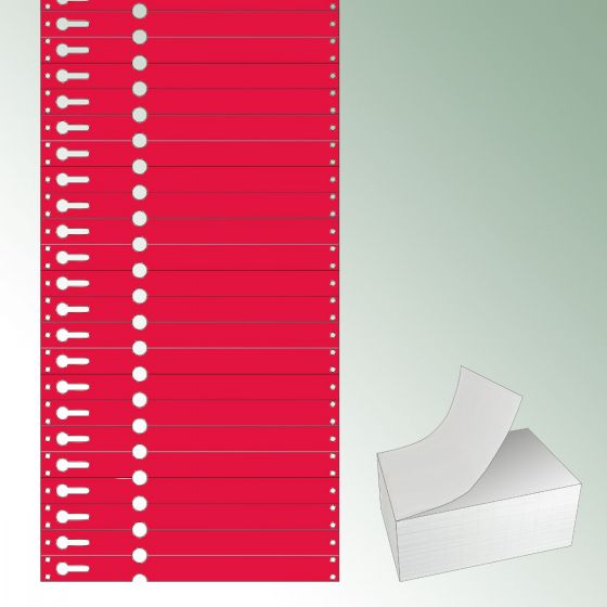 Pętelki Tyvek® 220x19,125 mm kolor czerwony, bez nadruku op. mini = 1.000 szt.