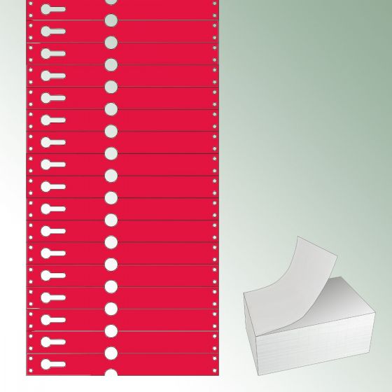 Pętelki Tyvek® 220x25,50 mm kolor czerwony, bez nadruku op. standardowe = 5000 szt.