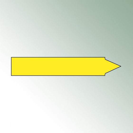 Etykiety wtykane 10x1,6 cm kolor żółty, bez nadruku zawartość/op. = 500 szt.