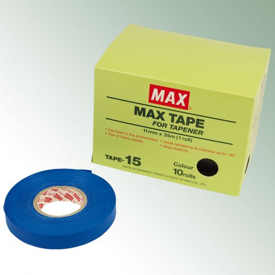 Taśma z tworzywa sztucznego do tapenera MAX® - niebieski 0,15 mm, rolka = 26 m