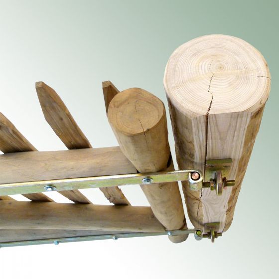 Słupki bramowe do płotu sztachetowego, dł. 175 cm, Ø 11-14 cm, masa 24 kg
