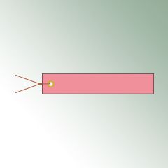 Zawieszki 10x1,8 cm kolor różowy, bez nadruku zawartość/op. = 250 szt.