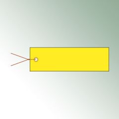 Zawieszki 10x3,0 cm kolor żółty, bez nadruku zawartość/op. = 250 szt.