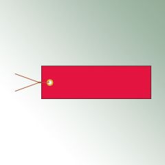Zawieszki 10x3,0 cm kolor czerwony, bez nadruku zawartość/op. = 250 szt.