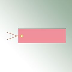 Zawieszki 10x3,0 cm kolor różowy, bez nadruku zawartość/op. = 250 szt.