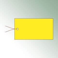 Zawieszki 12x6,5 cm kolor żółty, bez nadruku zawartość/op. = 100 szt.
