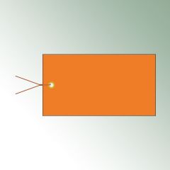 Zawieszki 12x6,5 cm kolor pomarańcz., bez nadruku zawartość/op. = 100 szt.