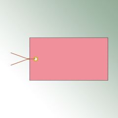Zawieszki 12x6,5 cm kolor różowy, bez nadruku zawartość/op. = 100 szt.