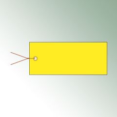 Zawieszki 12x5,0 cm kolor żółty, bez nadruku zawartość/op. = 100 szt.
