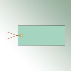 Zawieszki 12x5,0 cm kolor zielony, bez nadruku zawartość/op. = 100 szt.