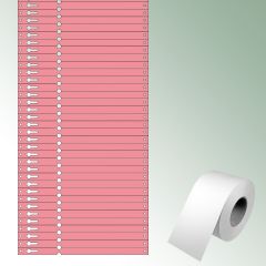 Etykiety pętlowe 220x12,75 mm kolor różowy, bez nadruku zawartość/rolkę = 1000 szt.