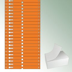 Pętelki Tyvek® 140x12,75 mm kolor pomarańcz., bez nadruku op. standardowe = 10 000 szt.