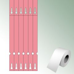 Pętelki TT 200x17 mm kolor różowy, bez nadruku zawartość/rolkę = 3000 szt.