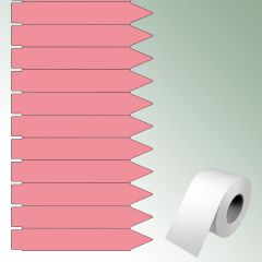 Etykiety wtykane TT 160x25 mm kolor różowy, bez nadruku zawartość/rolkę = 2500 szt.