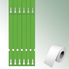 Pętelki Opti 200x17 mm kolor zielony, bez nadruku zawartość/rolkę = 3000 szt.