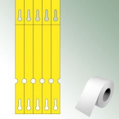 Pętelki Opti 200x20 mm kolor żółty, bez nadruku zawartość/rolkę = 3000 szt.