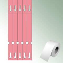 Pętelki Opti 200x20 mm kolor różowy, bez nadruku zawartość/rolkę = 3000 szt.