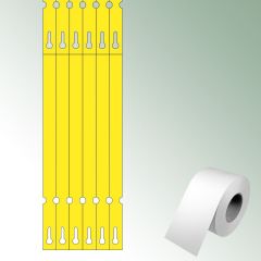 Pętelki Opti 250x17 mm kolor żółty, bez nadruku zawartość/rolkę = 2000 szt.