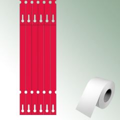 Pętelki Opti 250x17 mm kolor czerwony, bez nadruku zawartość/rolkę = 2000 szt.
