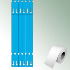 Pętelki Opti 250x17 mm kolor niebieski, bez nadruku zawartość/rolkę = 2000 szt.