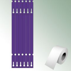 Pętelki Opti 250x17 mm kolor liliowy, bez nadruku zawartość/rolkę = 2000 szt.