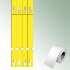 Pętelki Opti 250x25 mm kolor żółty, bez nadruku zawartość/rolkę = 2000 szt.