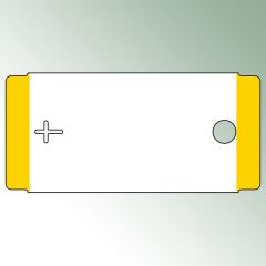 Etykiety z n. krz. TT 110x51mm białe, bez n., żółt. kr., otw. nacięcie, zaw./rolkę=1250 szt.