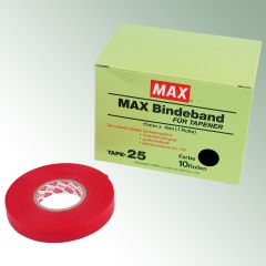 Taśma z tworzywa sztucznego do tapenera MAX® - czerwony 0,25 mm, rolka = 16 m