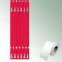 Pętelki Opti 250x17 mm kolor czerwony, bez nadruku zawartość/rolkę = 2000 szt.