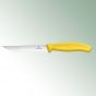 Nóż do zbiorów 23 cm, z ostrzem ząbkowanym żółty uchwyt